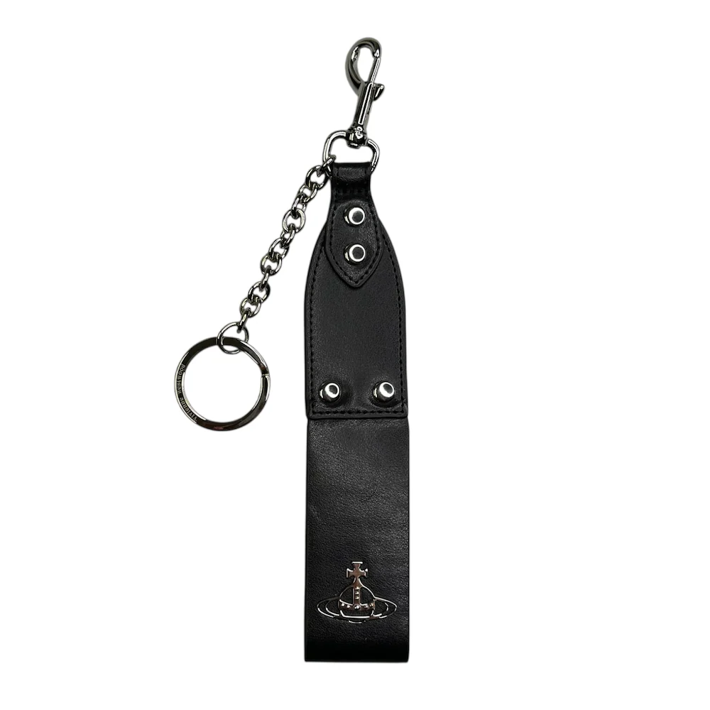 (NEW) VIVIENNE WESTWOOD STUDS LEATHER KEYCHAIN