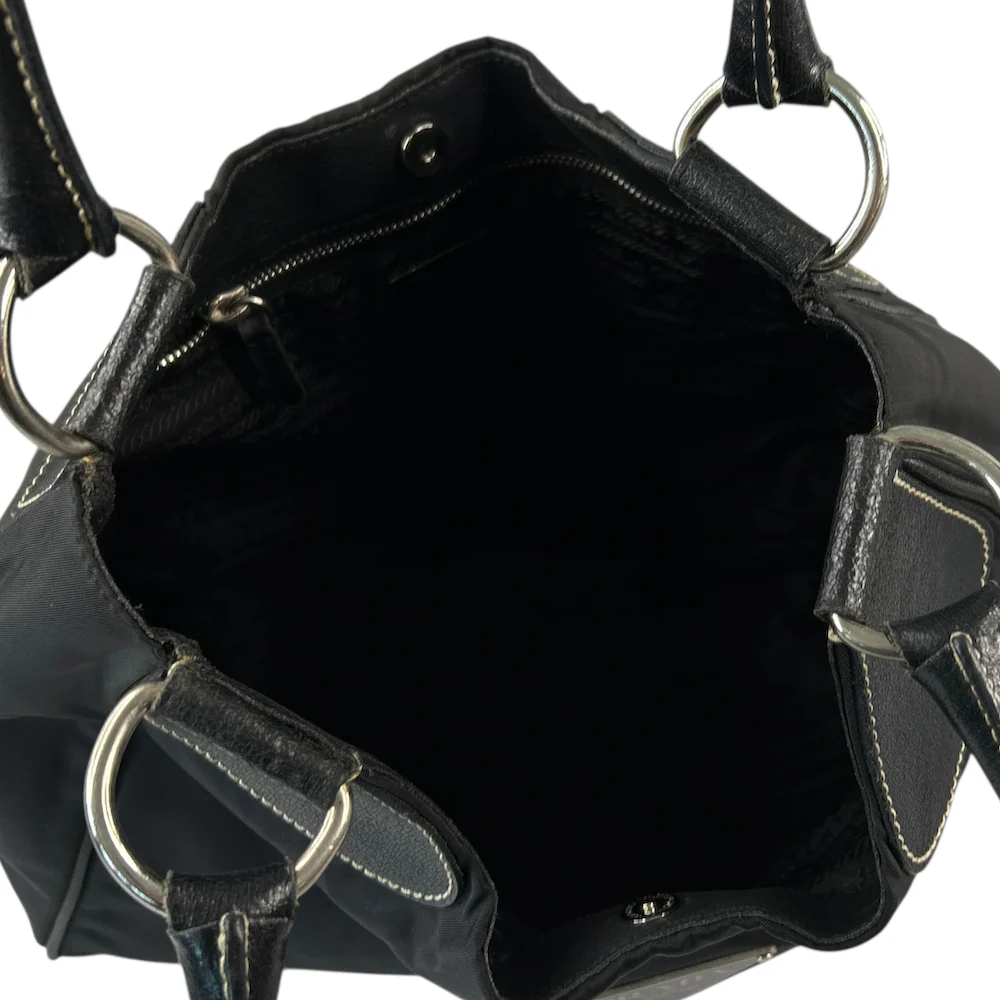 *$1 RAFFLE* PRADA NYLON HOBO SHOULDER BAG - BLACK - Image 4