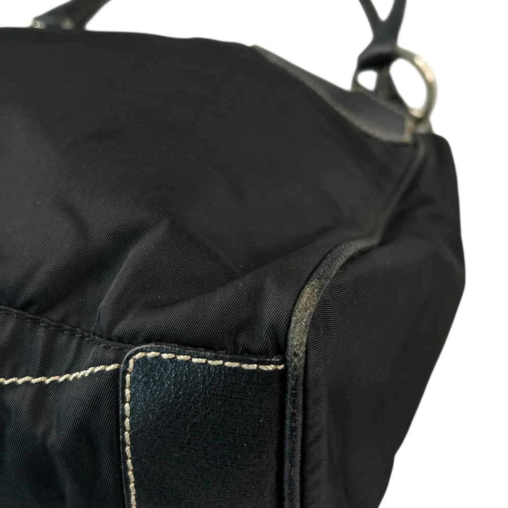 *$1 RAFFLE* PRADA NYLON HOBO SHOULDER BAG - BLACK - Image 8