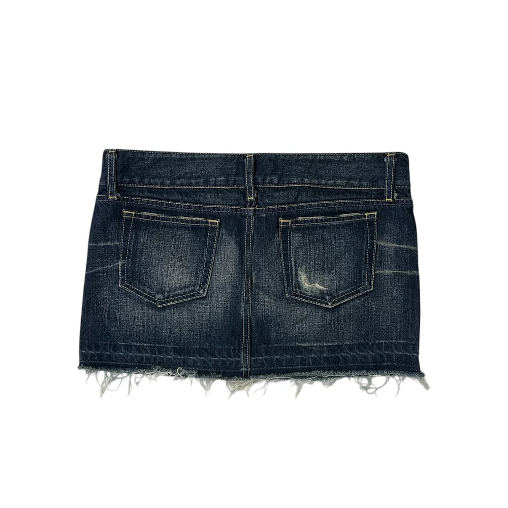 SLY DISTRESSED MINI DENIM SKIRT - Image 3